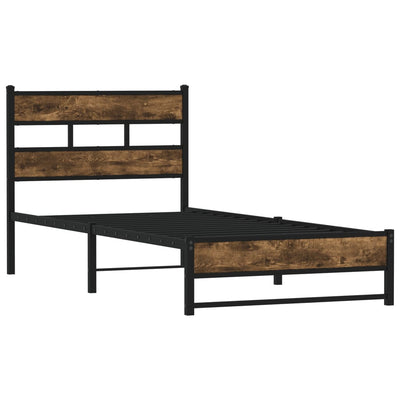 Savutammi metallinen sängynrunko ilman patjaa Tihamer 90x190cm