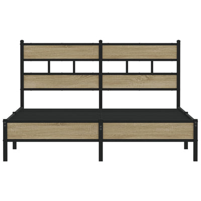 Sonoma tammi sängynrunko ilman patjaa Tihamer 137x190cm (puinen)