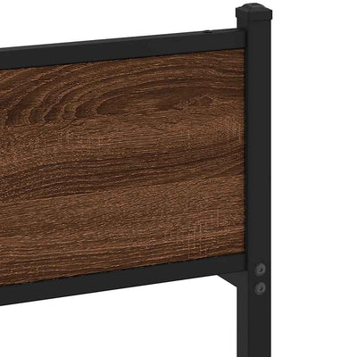 Ruskea tammi sängynrunko ilman patjaa Tihamer 140x190cm (puinen)