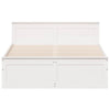 Valkoinen sängynrunko ilman patjaa Eduars 140x200cm (mänty)