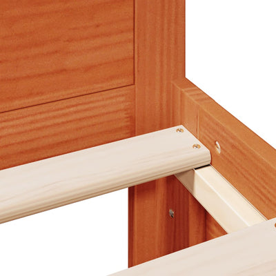 Vahanruskea sängynrunko Eduars 140x200cm (mänty)