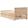 Sängynrunko ilman patjaa päätylevyllä Eduars 90x200cm (mänty)