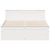 Valkoinen sängynrunko ilman patjaa Eduars 140x190cm (mänty)