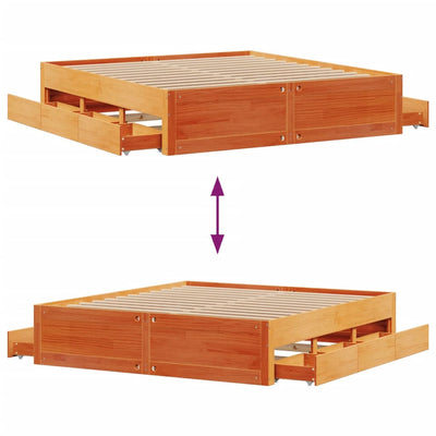 Vahanrusk sängynrunko ei patjaa laatikot Oprisean 180x200cm (mänty)
