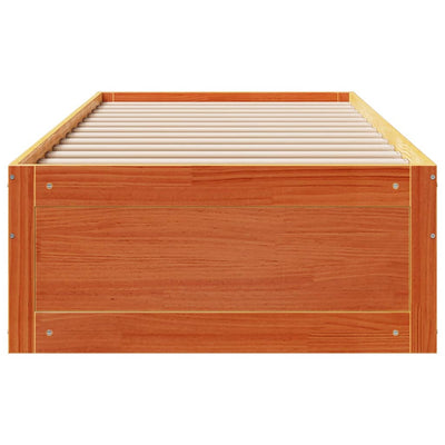 Sängynrunko ei patjaa laatikot vahanrusk 100x200 cm täysi mänty