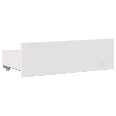 Sängynrunko ei patjaa laatikot valkoinen 90x190 cm täysi mänty