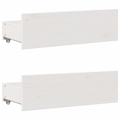 Valkoinen sängynrunko ei patjaa laatikot Oprisean 90x190cm (mänty)