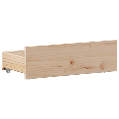 Sänky kirjahyllyllä ilman patjaa 100x200 cm täysi mänty