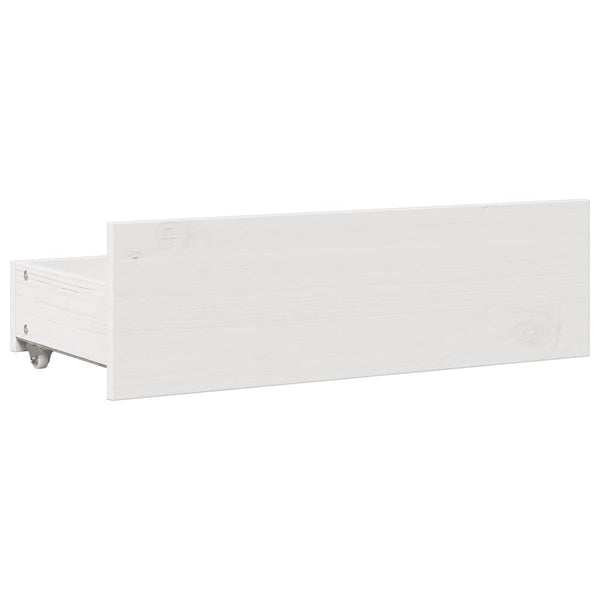 Sänky kirjahyllyllä ei patjaa valkoinen 90x200 cm täysi mänty