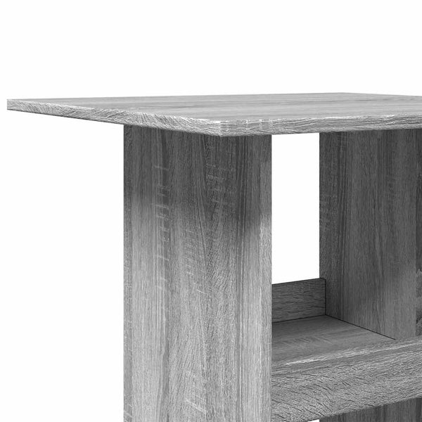 Baaripöytä telineellä harmaa Sonoma 60x60x102 cm tekninen puu