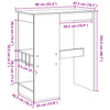 Baaripöytä telineellä tammi 90x47,5x103,5 cm tekninen puu