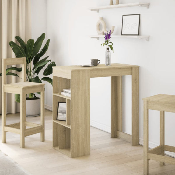 Baaripöytä/telineet Sonoma-tammi 102x50x103,5 cm tekninen puu