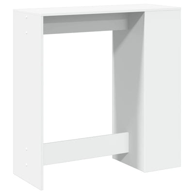 Valkoinen baaripöytä/telineet Rozmalin 101x40x103,5cm (puinen)