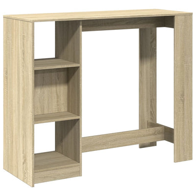Baaripöytä/hyllyt Sonoma-tammi 124x46x103,5 cm tekninen puu
