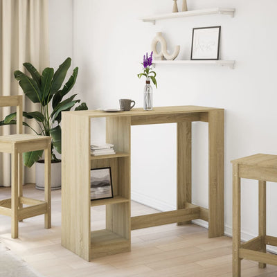 Baaripöytä/hyllyt Sonoma-tammi 124x46x103,5 cm tekninen puu