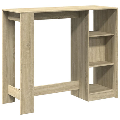 Baaripöytä/hyllyt Sonoma-tammi 124x46x103,5 cm tekninen puu