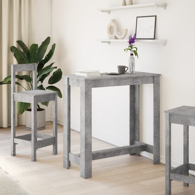 Baaripöytä betoninharmaa 102x50x103,5 cm tekninen puu