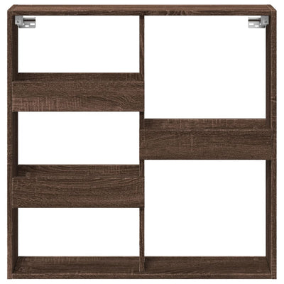 Seinäkaappi ruskea tammi 80x15x80 cm tekninen puu