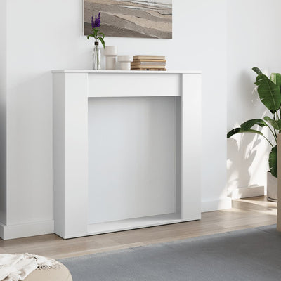 Takkakehys valkoinen 100x20x100 cm tekninen puu