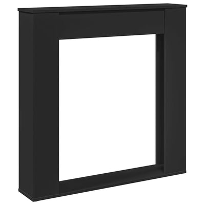 Takan ympärys musta 100x20x100 cm tekninen puu