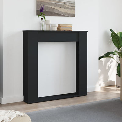 Takan ympärys musta 100x20x100 cm tekninen puu