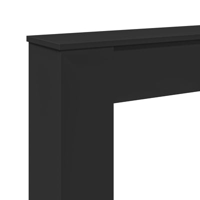 Takan ympärys musta 100x20x100 cm tekninen puu