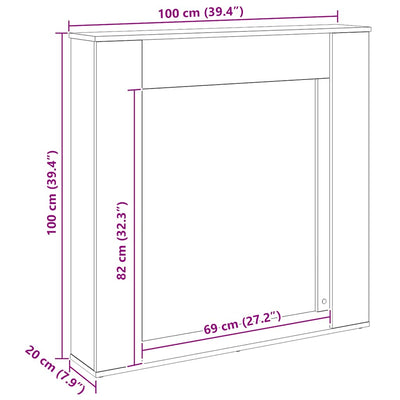 Artesaani tammi takan ympärys Oakley 100x20x100cm (puinen)