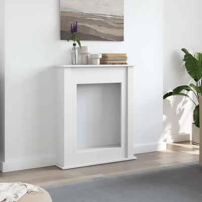 Takkakehys valkoinen 75x20x87,5 cm tekninen puu