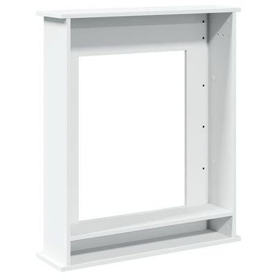 Takkakehys valkoinen 75x20x87,5 cm tekninen puu
