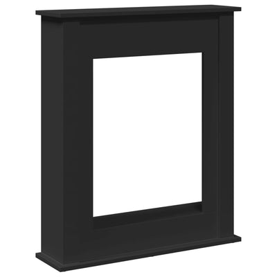 Takkakehys musta 75x20x87,5 cm tekninen puu