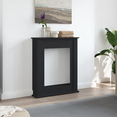 Takkakehys musta 75x20x87,5 cm tekninen puu