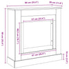 Takkakehys betoninharmaa 90x30x90 cm tekninen puu