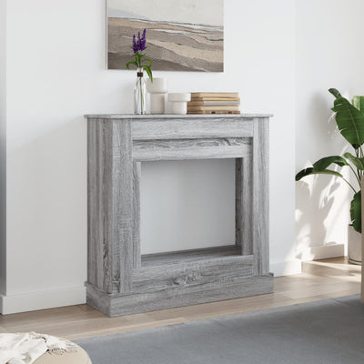 Takkareunus harmaa Sonoma 90x30x90 cm tekninen puu
