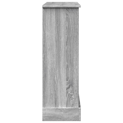 Takkareunus harmaa Sonoma 90x30x90 cm tekninen puu