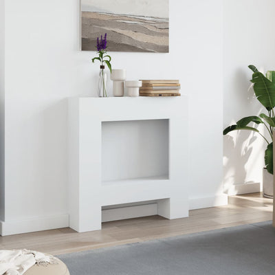Takkakehys valkoinen 81x18x82 cm tekninen puu