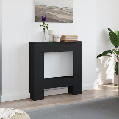 Takkakehys musta 81x18x82 cm tekninen puu