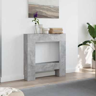 Takkakehys betoninharmaa 81x18x82 cm tekninen puu