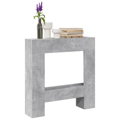 Takkakehys betoninharmaa 81x18x82 cm tekninen puu