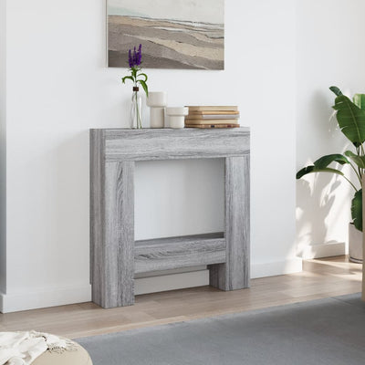 Takkareunus harmaa Sonoma 81x18x82 cm tekninen puu