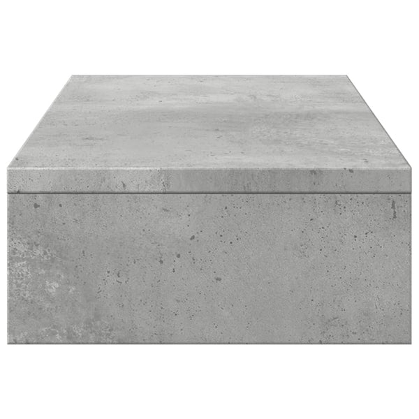 Näyttöteline betoninharmaa 60x24x10,5 cm tekninen puu