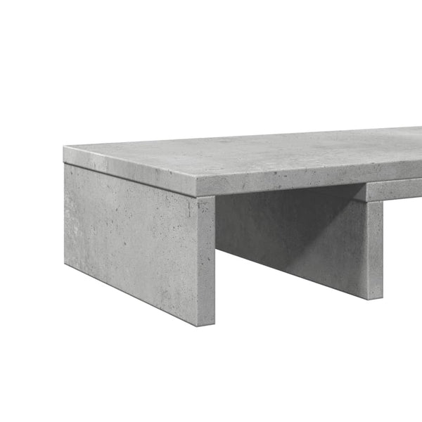Näyttöteline betoninharmaa 60x24x10,5 cm tekninen puu