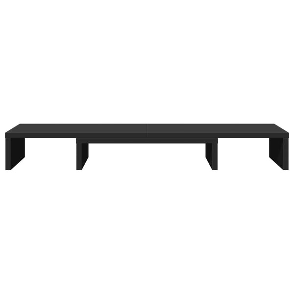 Näyttökoroke säädettävä musta 80x24x10,5 cm tekninen puu