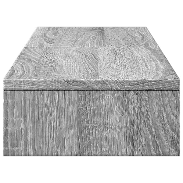 Näyttökoroke säädettävä harmaa Sonoma 80x24x10,5cm tekninen puu