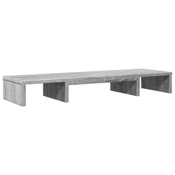 Näyttökoroke säädettävä harmaa Sonoma 80x24x10,5cm tekninen puu