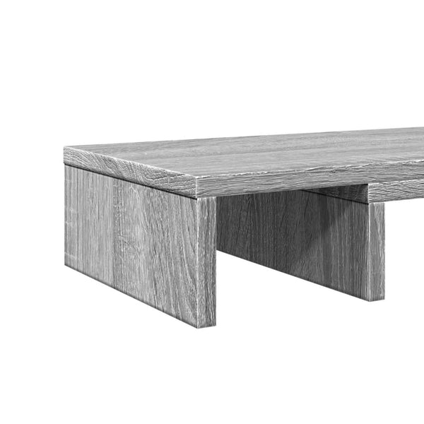 Näyttökoroke säädettävä harmaa Sonoma 80x24x10,5cm tekninen puu