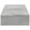 Näyttöteline betoninharmaa 100x27x10 cm tekninen puu