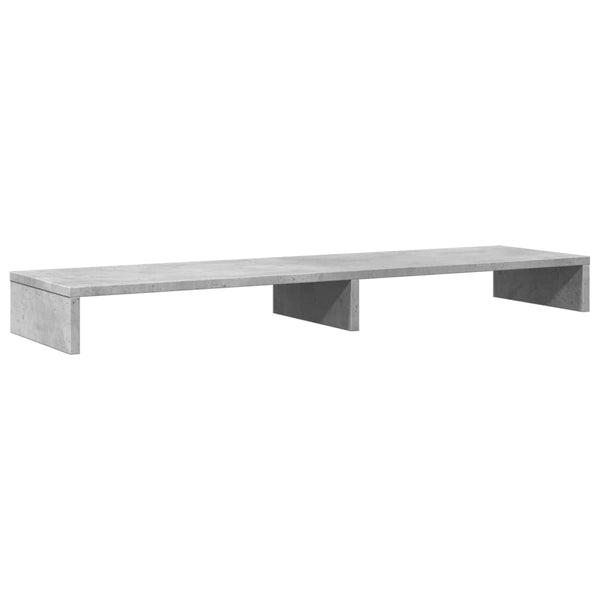 Näyttöteline betoninharmaa 100x27x10 cm tekninen puu