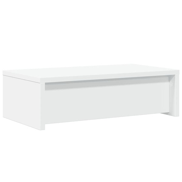 Näyttöteline laatikoilla valkoinen 50x27x15 cm tekninen puu