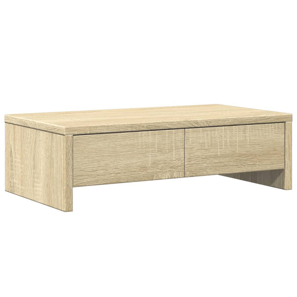 Näyttöteline laatikoilla Sonoma-tammi 50x27x15 cm tekninen puu