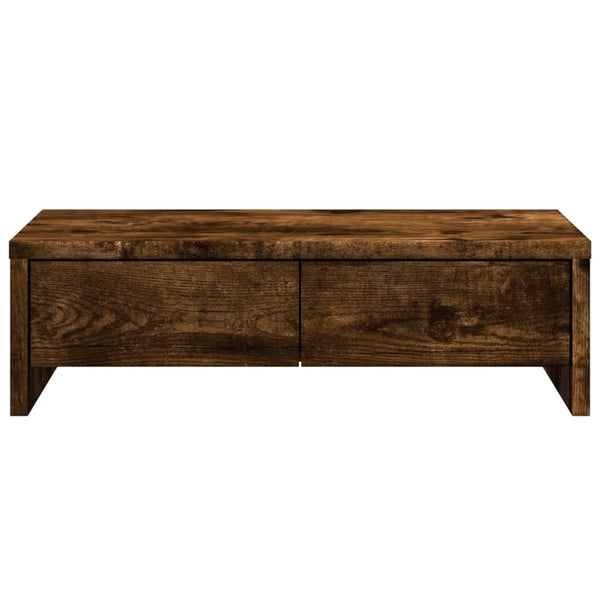 Näyttöteline laatikoilla savutammi 50x27x15 cm tekninen puu